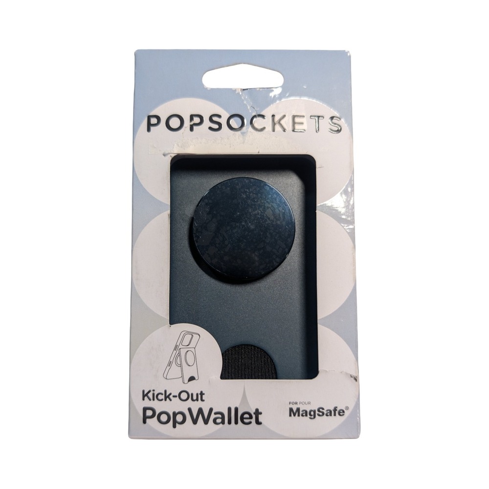 Gg6-O Popsockets Kick-Out PopWallet MagSafe Wallet Phone Grip/Stand - Navy Blue